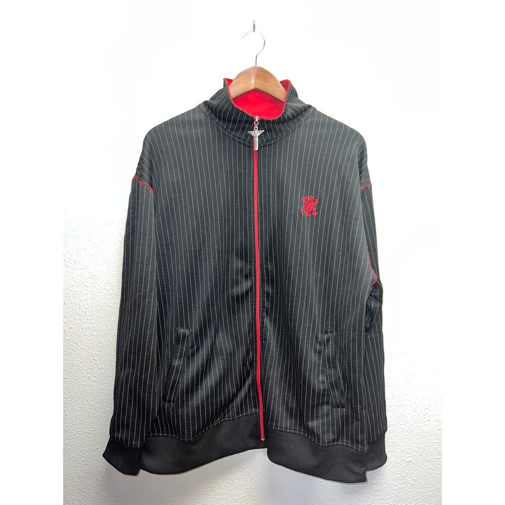 Vintage Avirex Jacket Full Zip Black White Outerwear Cockpit USA 90s Large